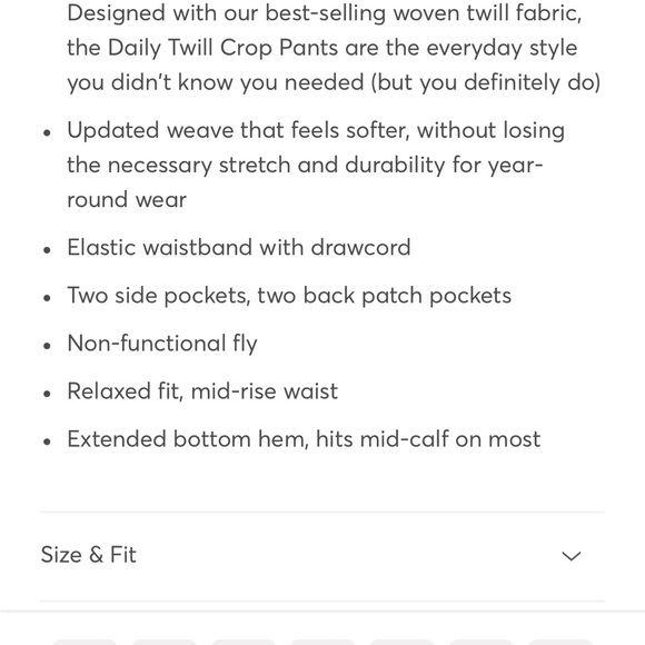 New Pact crop twill pant olive XS - Picture 6 of 8